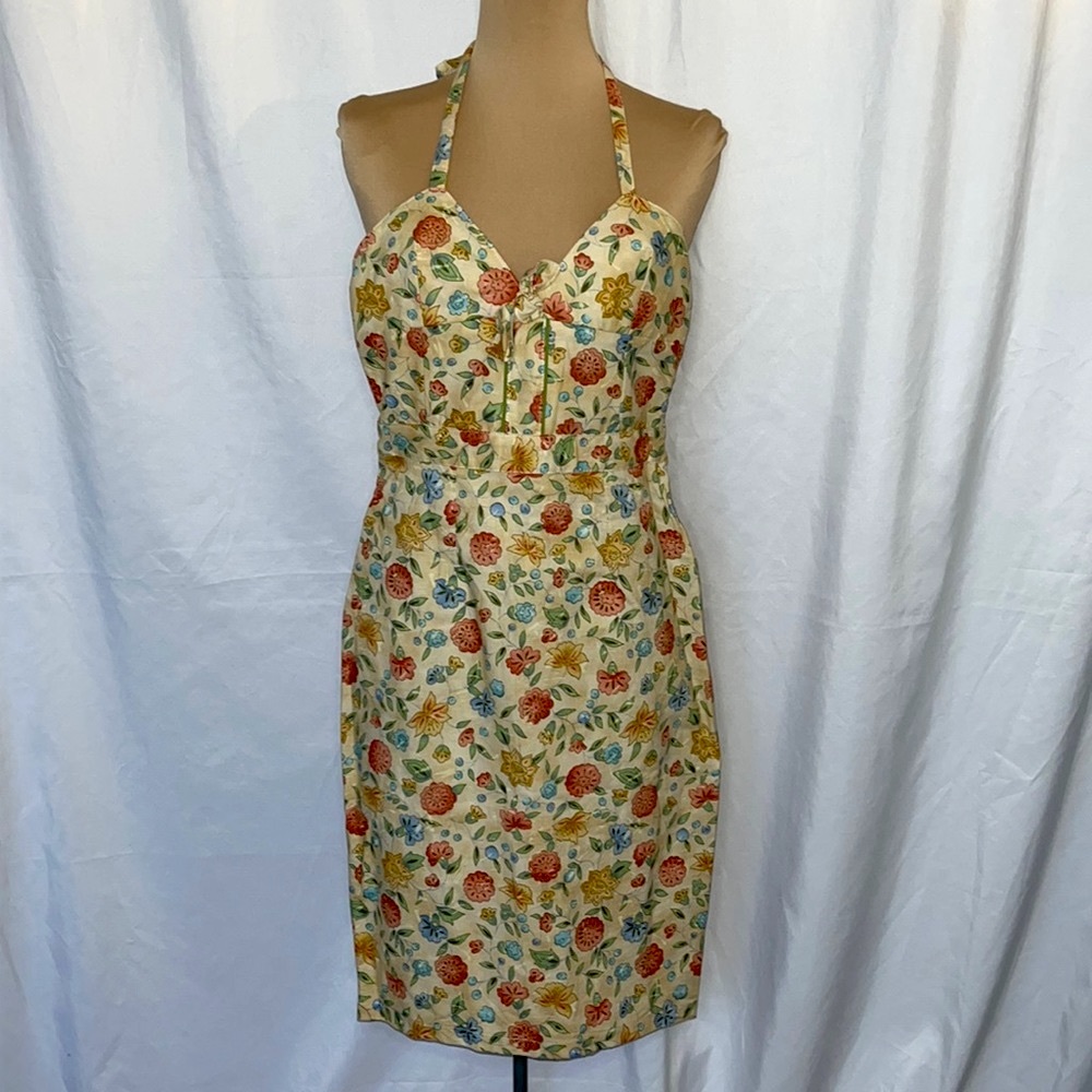 NWT Vintage 90’s Floral Halter Dress